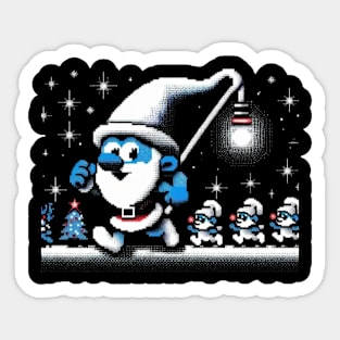 Christmas Santa with Lamp iv Sticker